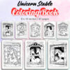 Unicorn Stable Coloring Pages / Sheets of Unicorn Stable {Coloring Book}