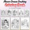 Flower Crown Crafting Coloring Pages / Sheets of Flower Crown Crafting {Coloring Book}