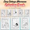 Cozy Cottage Afternoon Coloring Pages / Sheets of Cozy Cottage Afternoon {Coloring Book}
