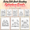 Fairy Tale Book Reading Coloring Pages / Sheets of Fairy Tale Book Reading {Coloring Book}