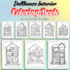 Dollhouse Interior Coloring Pages / Sheets of Dollhouse Interior {Coloring Book}