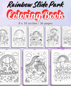 Rainbow Slide Park Coloring Pages / Sheets of Rainbow Slide Park {Coloring Book}