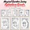 Magical Garden Swing Coloring Pages / Sheets of Magical Garden Swing {Coloring Book}