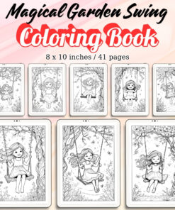 Magical Garden Swing Coloring Pages / Sheets of Magical Garden Swing {Coloring Book}