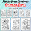 Fashion Dress-Up Mirror Coloring Pages / Sheets of Fashion Dress-Up Mirror {Coloring Book}