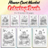 Flower Cart Market Coloring Pages / Sheets of Flower Cart Market {Coloring Book}