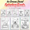 Ice Cream Stand Coloring Pages / Sheets of Ice Cream Stand {Coloring Book}