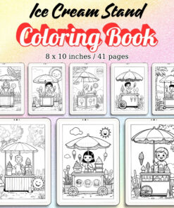 Ice Cream Stand Coloring Pages / Sheets of Ice Cream Stand {Coloring Book}