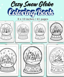 Cozy Snow Globe Coloring Pages / Sheets of Cozy Snow Globe {Coloring Book}
