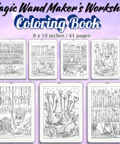 Magic Wand Maker’s Workshop Coloring Pages / Sheets of Magic Wand Maker’s Workshop {Coloring Book}