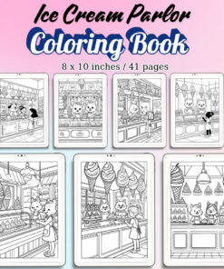 Ice Cream Parlor Coloring Pages / Sheets of Ice Cream Parlor {Coloring Book}
