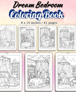 Dream Bedroom Coloring Pages / Sheets of Dream Bedroom {Coloring Book}