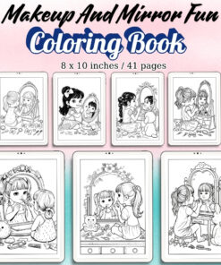 Makeup And Mirror Fun Coloring Pages / Sheets of Makeup And Mirror Fun {Coloring Book}