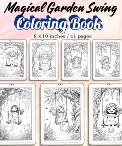 Magical Garden Swing Coloring Pages / Sheets of Magical Garden Swing {Coloring Book}