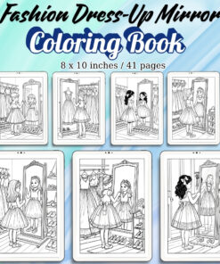 Fashion Dress-Up Mirror Coloring Pages / Sheets of Fashion Dress-Up Mirror {Coloring Book}