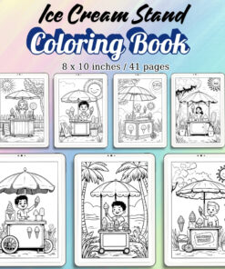 Ice Cream Stand Coloring Pages / Sheets of Ice Cream Stand {Coloring Book}