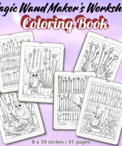 Magic Wand Maker’s Workshop Coloring Pages / Sheets of Magic Wand Maker’s Workshop {Coloring Book}