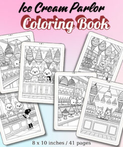 Ice Cream Parlor Coloring Pages / Sheets of Ice Cream Parlor {Coloring Book}