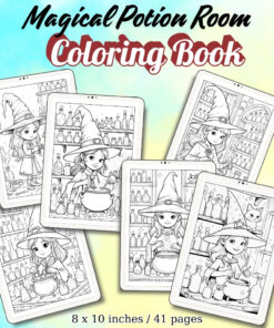 Magical Potion Room Coloring Pages / Sheets of Magical Potion Room {Coloring Book}