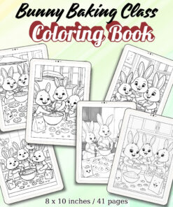 Bunny Baking Class Coloring Pages / Sheets of Bunny Baking Class {Coloring Book}