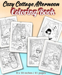Cozy Cottage Afternoon Coloring Pages / Sheets of Cozy Cottage Afternoon {Coloring Book}