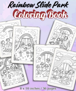 Rainbow Slide Park Coloring Pages / Sheets of Rainbow Slide Park {Coloring Book}