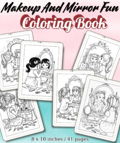 Makeup And Mirror Fun Coloring Pages / Sheets of Makeup And Mirror Fun {Coloring Book}