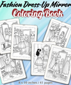 Fashion Dress-Up Mirror Coloring Pages / Sheets of Fashion Dress-Up Mirror {Coloring Book}