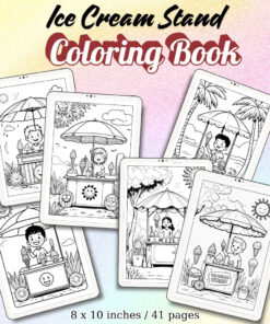 Ice Cream Stand Coloring Pages / Sheets of Ice Cream Stand {Coloring Book}