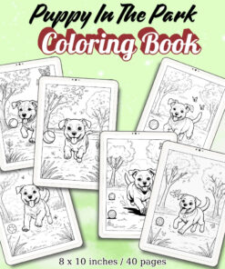 Puppy In The Park Coloring Pages / Sheets of Puppy In The Park {Coloring Book}