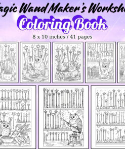Magic Wand Maker’s Workshop Coloring Pages / Sheets of Magic Wand Maker’s Workshop {Coloring Book}