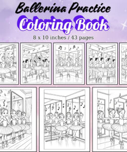 Ballerina Practice Coloring Pages / Sheets of Ballerina Practice {Coloring Book}