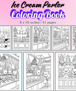 Ice Cream Parlor Coloring Pages / Sheets of Ice Cream Parlor {Coloring Book}
