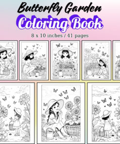 Butterfly Garden Coloring Pages / Sheets of Butterfly Garden {Coloring Book}