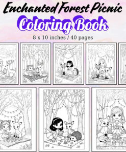 Enchanted Forest Picnic Coloring Pages / Sheets of Enchanted Forest Picnic {Coloring Book}