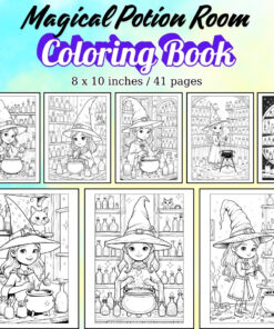 Magical Potion Room Coloring Pages / Sheets of Magical Potion Room {Coloring Book}