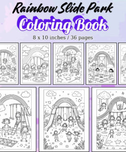 Rainbow Slide Park Coloring Pages / Sheets of Rainbow Slide Park {Coloring Book}