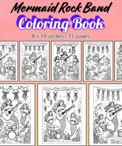 Mermaid Rock Band Coloring Pages / Sheets of Mermaid Rock Band {Coloring Book}