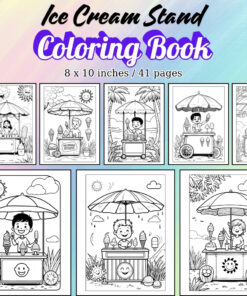 Ice Cream Stand Coloring Pages / Sheets of Ice Cream Stand {Coloring Book}