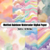 Mottled Rainbow Watercolor Digital Paper Backgrounds – Sweet Smooth Clip Art for Teachers and Students