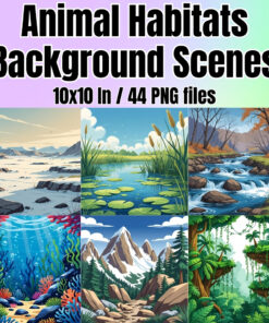 Animal Habitats Background Scenes Clipart