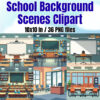 School Background Scenes Clipart