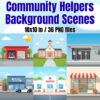 Community Helpers Background Scenes