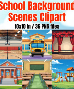 School Background Scenes Clipart