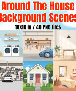 Around The House Background Scenes Clipart