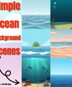 Simple Ocean Background Scenes