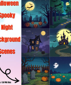 Halloween Spooky Night Background Scenes