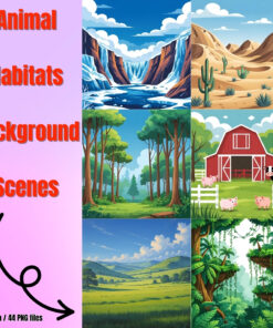 Animal Habitats Background Scenes Clipart