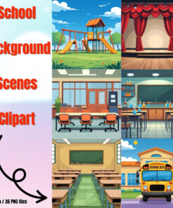 School Background Scenes Clipart