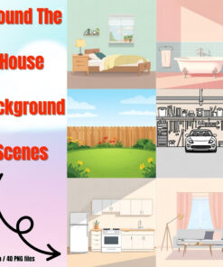 Around The House Background Scenes Clipart